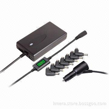 90W Universal Car Laptop Adapter with LCD Display, USB Output Can Be Used the Same Time